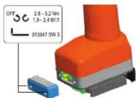 OFF 2.6 - 3.2 Nm 1.9 - 2.4 Bcf 913947 SW 3