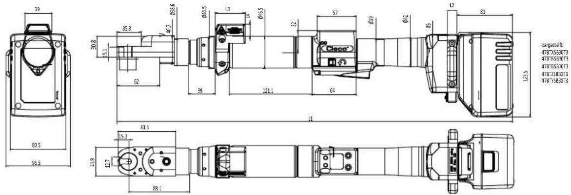 39 80.5 99.5 30.8 35.1 62 35.3 46.7 Ø26 Ø45.5 L1 L2 Ø46.5 32 57 Ø39 Ø42 Ø5 L2 81 121.5 Cicco 83.3 41.9 15.2 11.7 88.1 cargestellt: 478TXS830T3 478TXS830T3 478TXS830T3 478TZS830T3 478YJ830T3