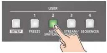 USER 1 2 3 4 SETUP FREEZE AUTO SWITCHEN STREAM/ SEQUENCER