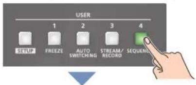 USER 1 2 3 4 SETUP FREEZE AUTO SWITCHING STREAM/RECORD SEQUENG