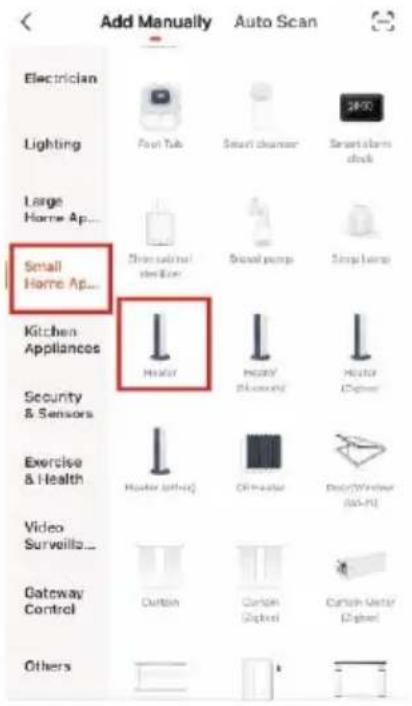Add Manually Auto Scan Electrician Lighting Large Home Ap... Small Home Ap... Kitchen Appliances Security & Sensors Exercise & Health Video Surveilla... Gateway Control Others