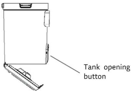 Tank opening button