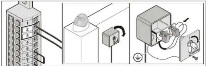 Diagram illustrating electrical circuit components including a transformer, switch, and electrical box with wiring connections