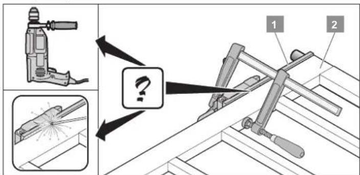 Technical diagram illustrating welding process with labeled components and directional arrows