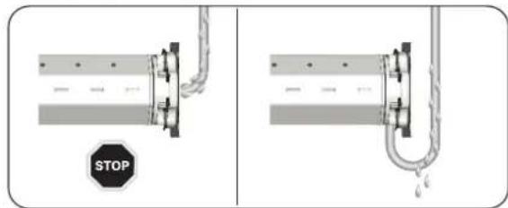 RADEMACHER RolloTube Basis RTBM 40/16Z - Gevaar voor kortsluiting door water bij verkeerde kebelgeleiding. - 1