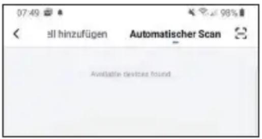 07:49 all hinzufügen Automatischer Scan Available devices found
