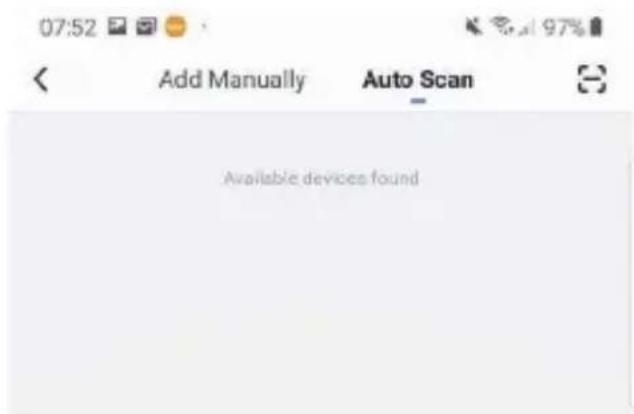 07:52 Add Manually Auto Scan Available devices found