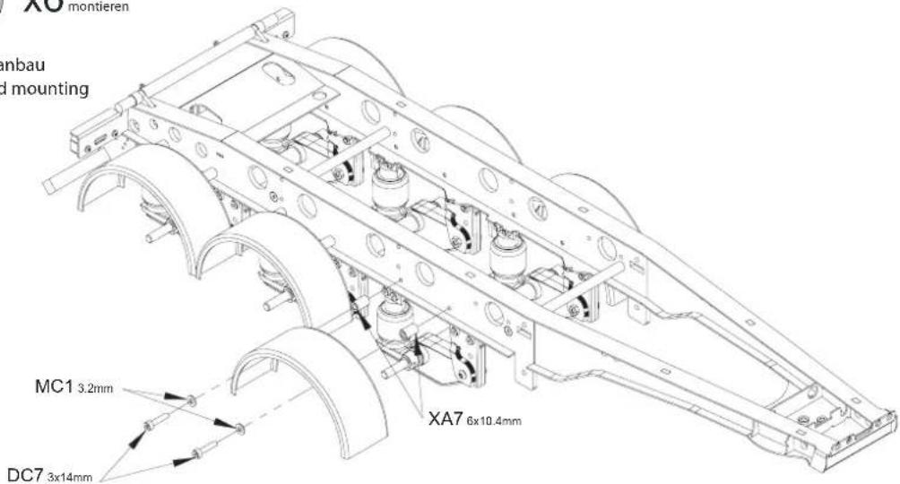 XU montieren mbau d mounting MC1 3.2mm DC7 3x14mm XA7 6x10.4mm