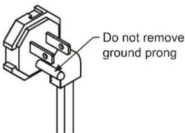 Do not remove ground prong