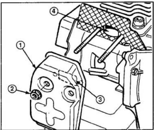 Technical diagram of a mechanical assembly with numbered components for identification