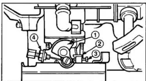 Technical diagram of a mechanical assembly with numbered components for identification