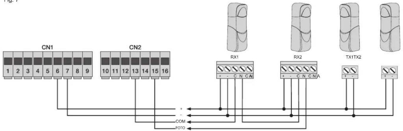 Vimar RS05 - Collegamento fotocellule - 1