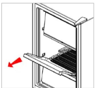 BOMANN GS 7256 - Removing / inserting the freezer compartment flap - 1