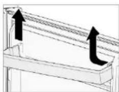 BOMANN KS 7257 - Removing / inserting the door racks - 2