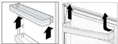 BOMANN KS 7254 - Removing / inserting the door racks - 1