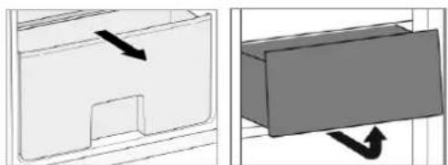 BOMANN KS 7254 - Removing / inserting the drawers - 1