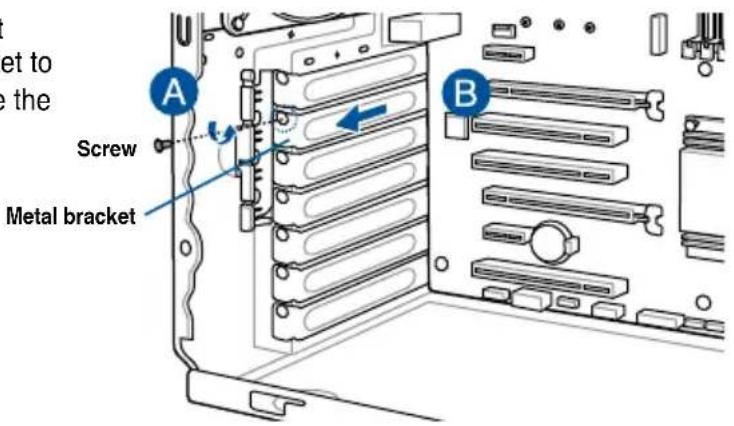 A Screw B Metal bracket