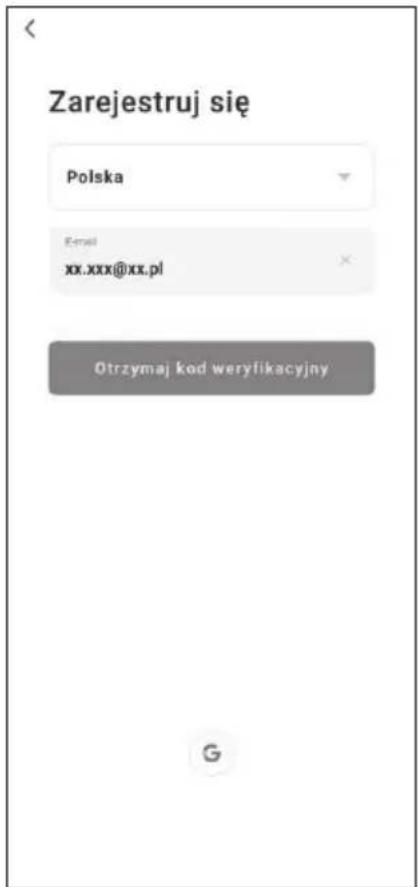 Zarejestruj się Polska E-mail xx.xxx@xx.pl Otrzymaj kod weryfikacyjny