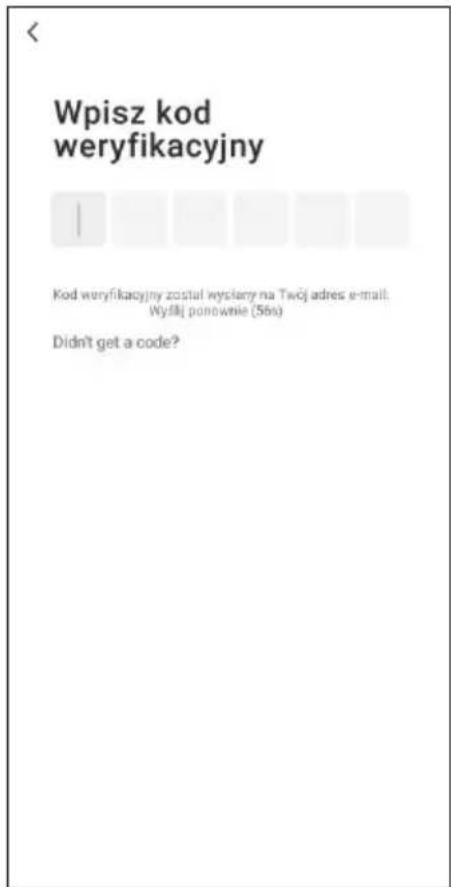 Wpisz kod weryfikacyjny Kod weryfikacyjny został wystany na Twój adres e-mail: Wyfillą ponownie (56s) Didn't get a code?