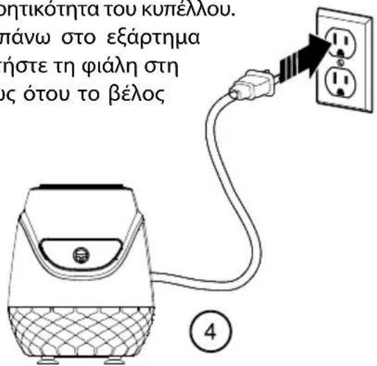 οητικότητα του κυπέλλου. πάνω στο εξάρτημα ήστε τη φιάλη στη ος ότου το βέλος