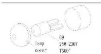 lamp cover G9 25W 230V T300°