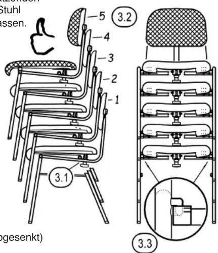 K&M 13435 - STÜHLE STAPELN - bis zu 5 Stühle HINWEIS: - 1