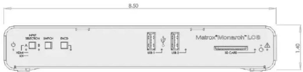 8.50 INPUT SELECTION SWITCH ENCD HD44 SDI 1.40 Matrox®Monarch® LCS USB 1 USB 2 SD CARD
