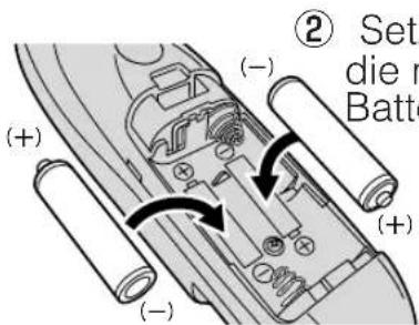 (+) (-) ② Set die n Batter (+) (-)