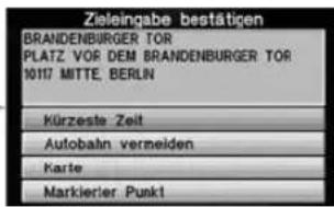 Zieleingabe bestätigen BRANDENBURGER TOR PLATZ VOR DEM BRANDENBURGER TOR 10117 MITTE. BERLIN Kürzeste Zeit Autobahn vermeiden Karte Markierler Punkt