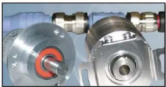 Close-up of metallic mechanical components with no visible text or symbols