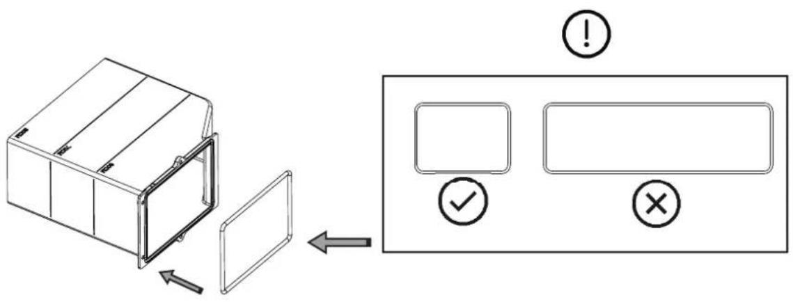Diagram illustrating a device box with directional arrows and a confirmation panel with check and cross icons.