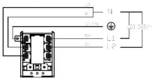 L1 R1 N 320 Ω-240V~ 35/VE R2 L1 D1 L2