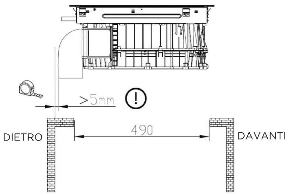 DIETRO 490 DAVANTI >5mm !