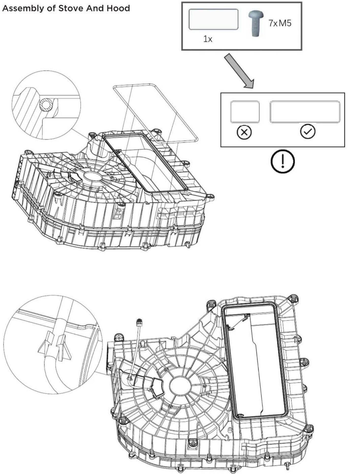 Master Kitchen MKHI 804FH ED BK - Install Baffle On The Stove - 3