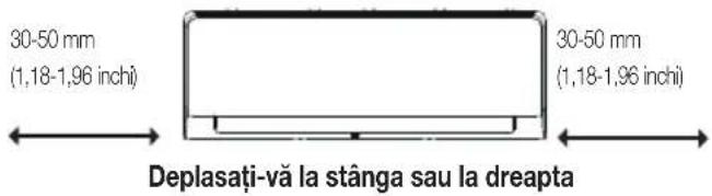 30-50 mm (1,18-1,96 inchî) 30-50 mm (1,18-1,96 inchî) Deplasăți-vă la stânga sau la dreapta