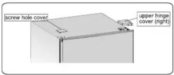 screw hole cover upper hinge cover (right)