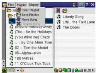 Flats Playlist Display Clear Playlist Save Playlist Move Song Remove Song (Micro) Guam by Away (The... for the Holidays (You drive me) Crazy ... by One More Time 02 - Tom the Model 05-Alpha-elvis 100 Metres 11 O'Clock Tick Tock Liberty Song Life... the Fast Lane The Doors