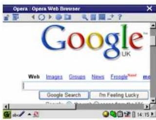 Opera - Opera Web Browser. Google. UK. Web Images Groups News Fmogle\Search mo. Google Search I'm Feeling Lucky.