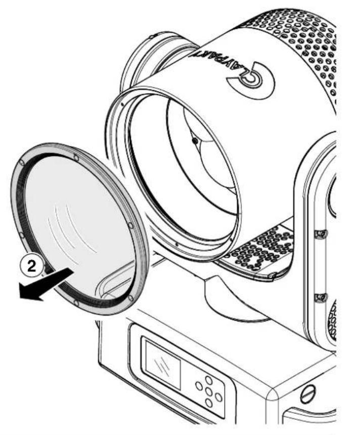 Claypaky Mini-B Aqua PX - Cleaning the lenses - 4