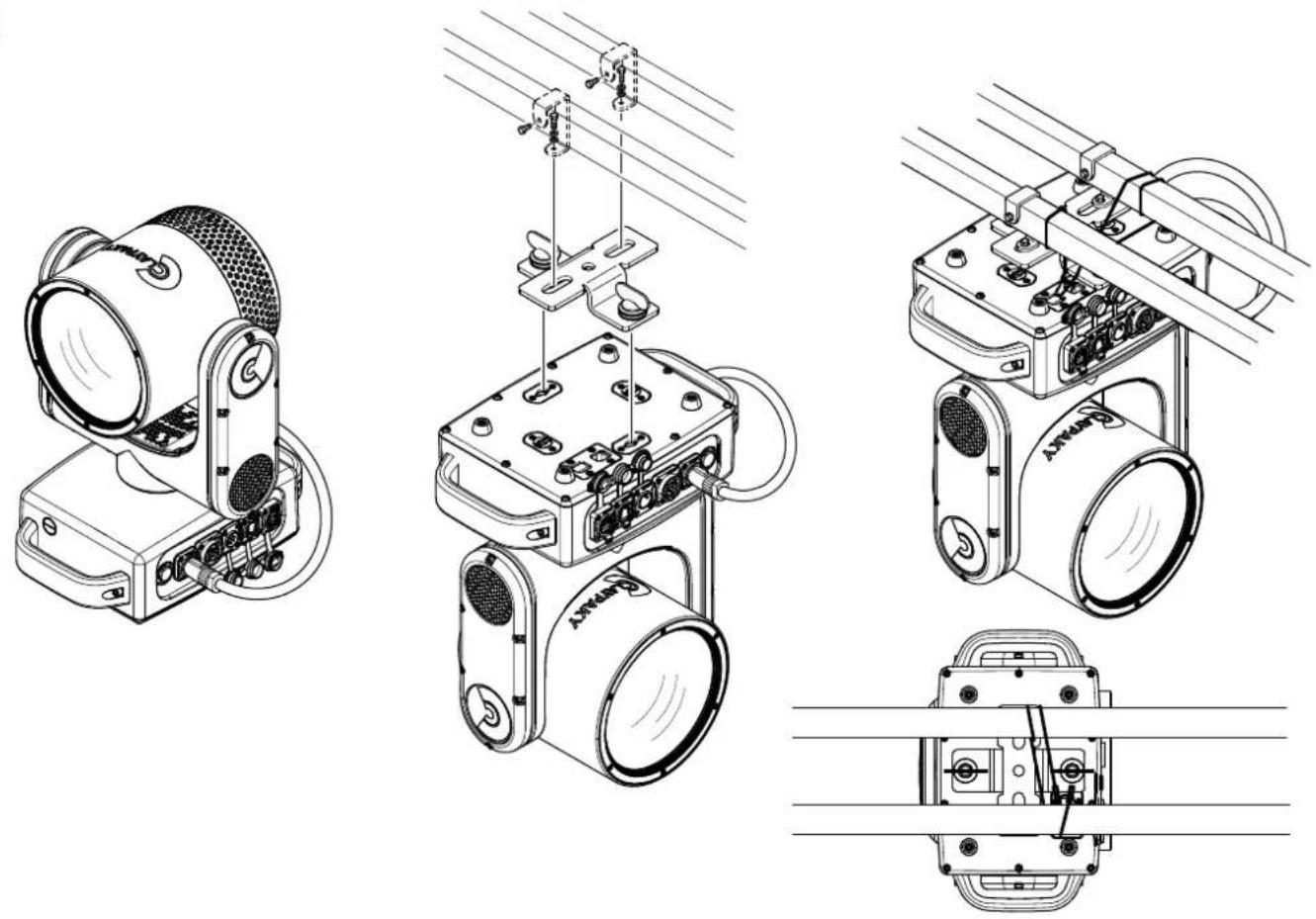 Claypaky Mini-B Aqua PX - Installing the fixture - 1
