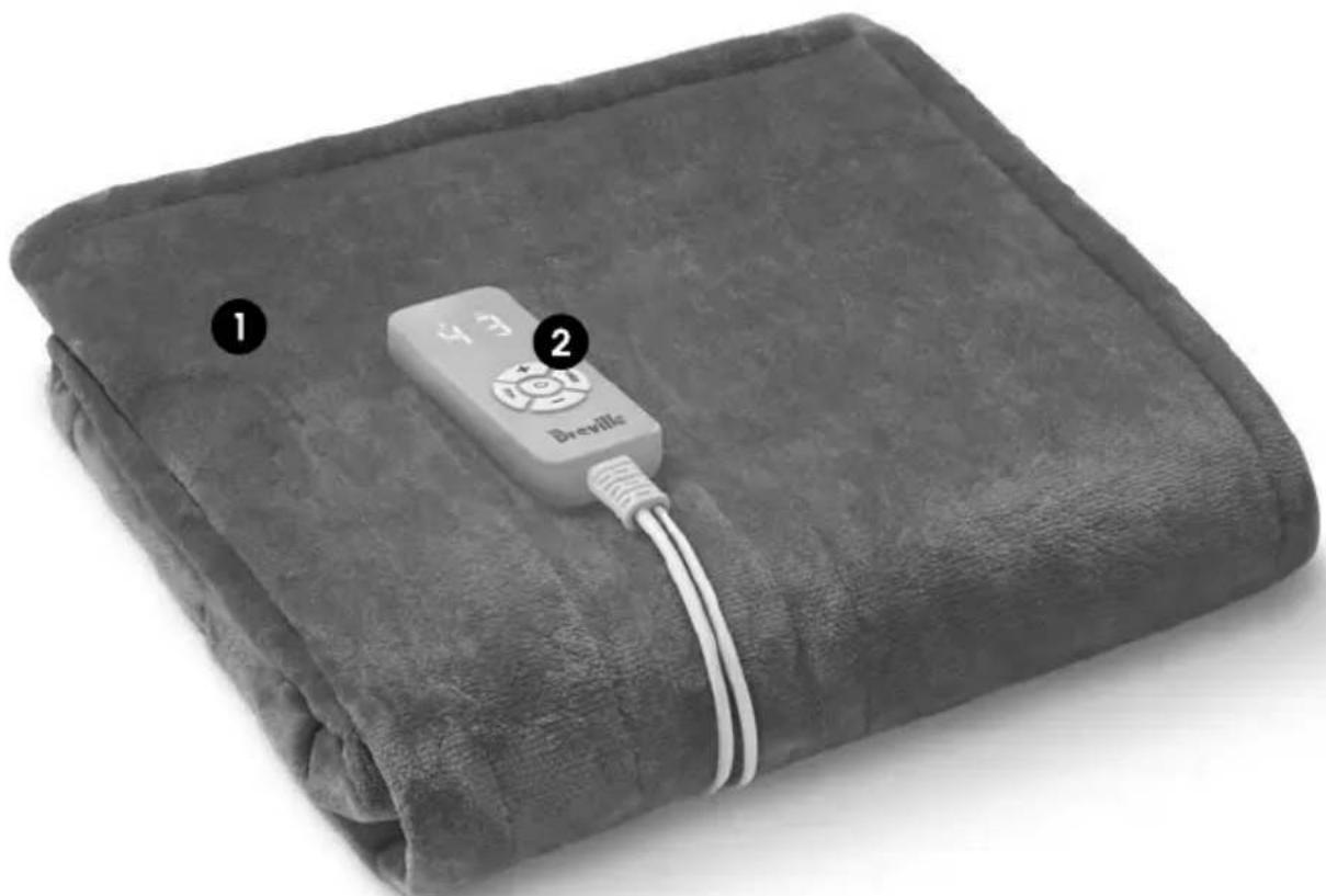 BREVILLE the Ultra Luxe Heated Throw BHT339 - FOR HOUSEHOLD USE ONLY SAVE THESE INSTRUCTIONS - 1