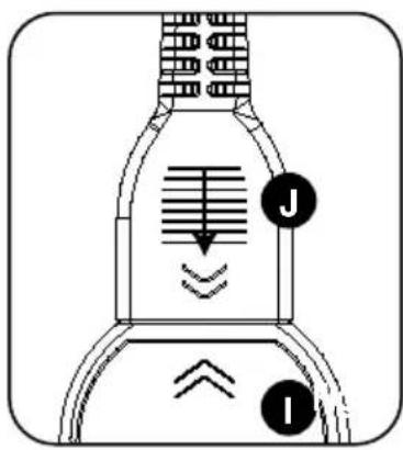 Diagram of a mechanical or fluid system with labeled components and directional arrows indicating flow or movement.