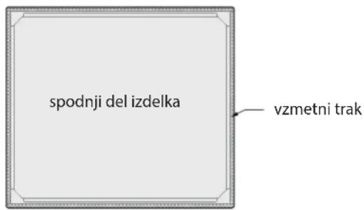 spodnji del izdelka vzmetni trak