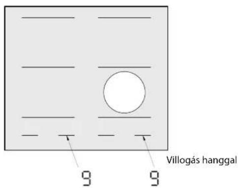 Villogás hanggal 9 9