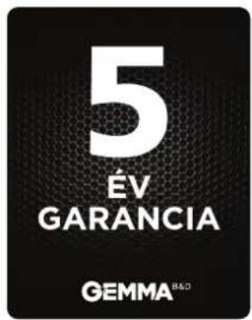 5 ÉV GARANCIA GEMMA B&D