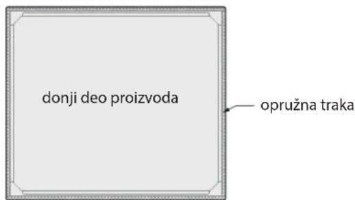 donji deo proizvoda opružna traka