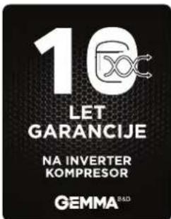 10 LET GARANCIJE NA INVERTER KOMPRESOR GEMMA®