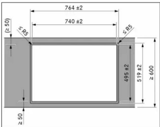 764 ±2 740 ±2 ≤R5 (≥50) ≤R5 495 ±2 519 ±2 ≥600 ≥50