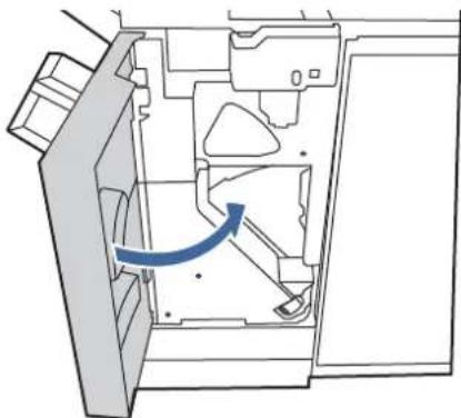 HP Color LaserJet Enterprise MFP 6800dn - Entfernen und Ersetzen des Heftklammernmagazins im Finisher - 5