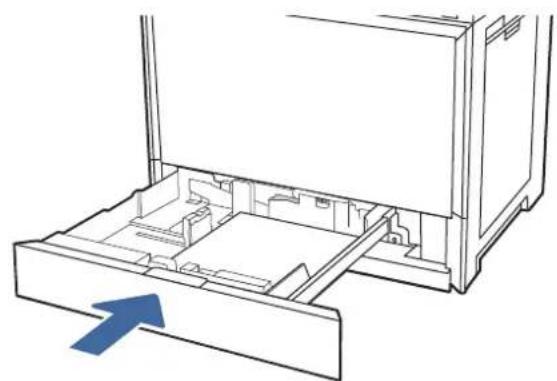 HP Color LaserJet Enterprise MFP 6800dn - Einlegen von Papier in Fach 2 oder der optionalen 550-Blatt-Fächer - 10